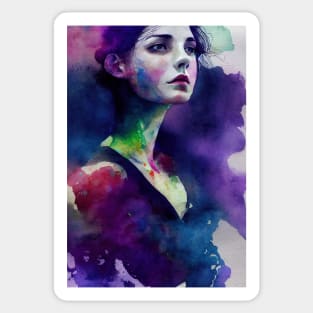 watercolor model V4 Sticker